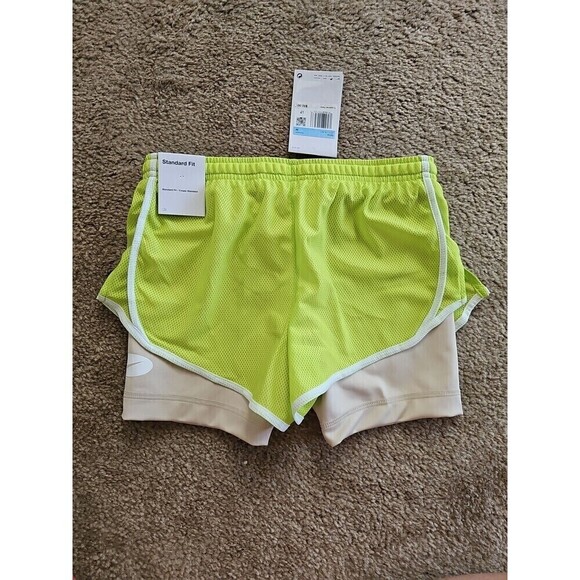 Nike White DRI-FIT Tempo 2-IN-1 Training Running Short GIRLS Size Medium NEW $32 - Picture 4 of 4